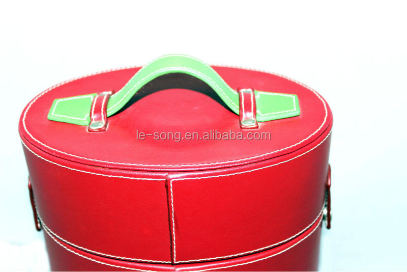 red portable double bottle Red Wine Box