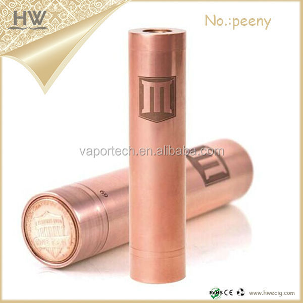 copper Mechanical mod 18350 18650 18500 battery copper mod copper penny mod