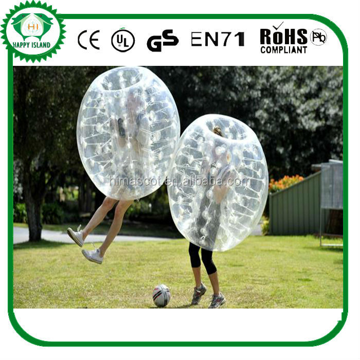 HOT SALE pvc ball bubble football inflatable pvc ball suits body