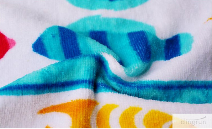 綿100％ビッグベロアのビーチタオル　反応染め卸売印刷のデザインのロゴ仕入れ・メーカー・工場