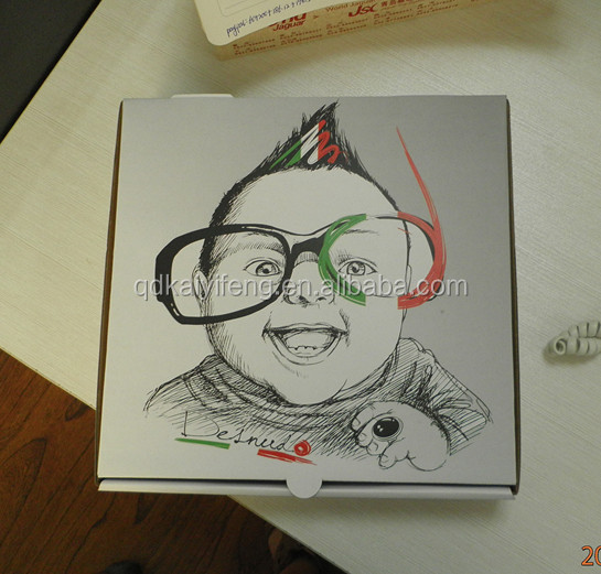 White inch Pizza box,wholesale and custome pizza box