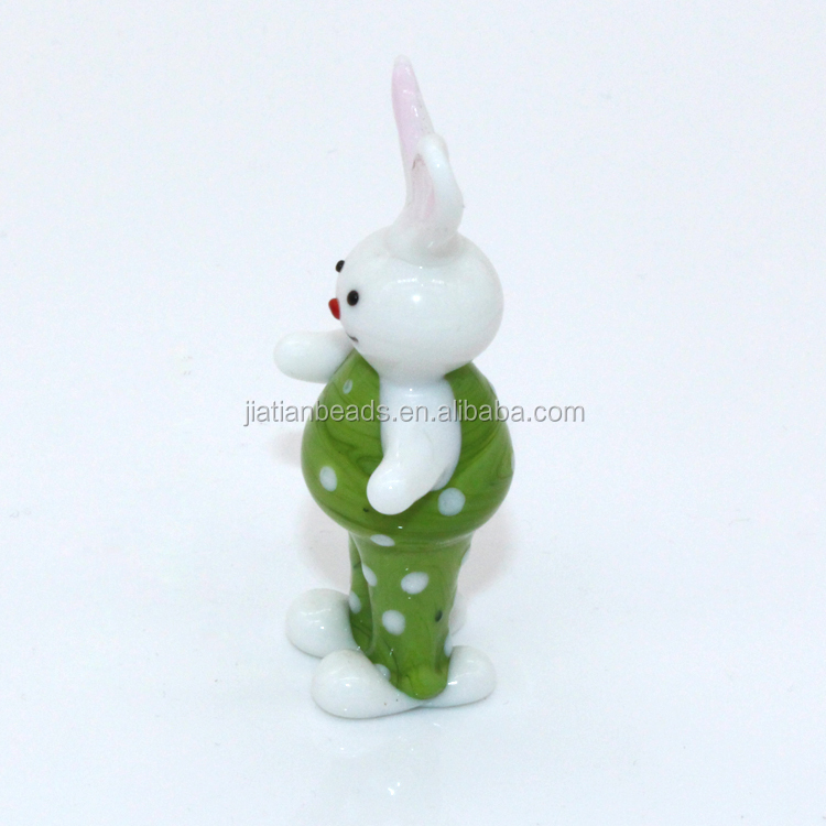 熱い販売の吹きガラスの動物のイースターウサギの漫画decorateionおもちゃウサギのためのギフト仕入れ・メーカー・工場