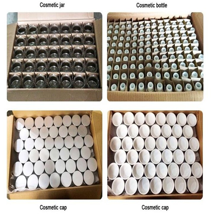 glass cream jar packing