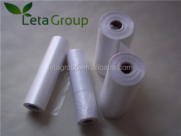 Transparent/clear HDPE/LDPE plastic bag on roll