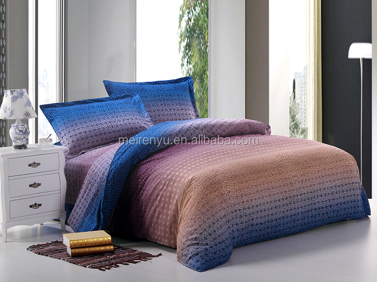 卸売熱い販売のプレーンなデザイン綿100％カラフルストライプ虹ゴージャスな快適なソフトの高級寝具セット布団カバー仕入れ・メーカー・工場