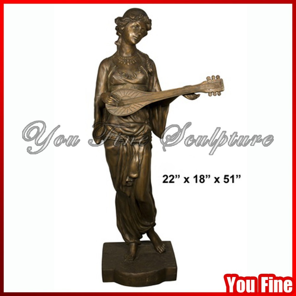 Graceful Metal Casting Playing The Violin Bronze Lady Sculpture Buy
