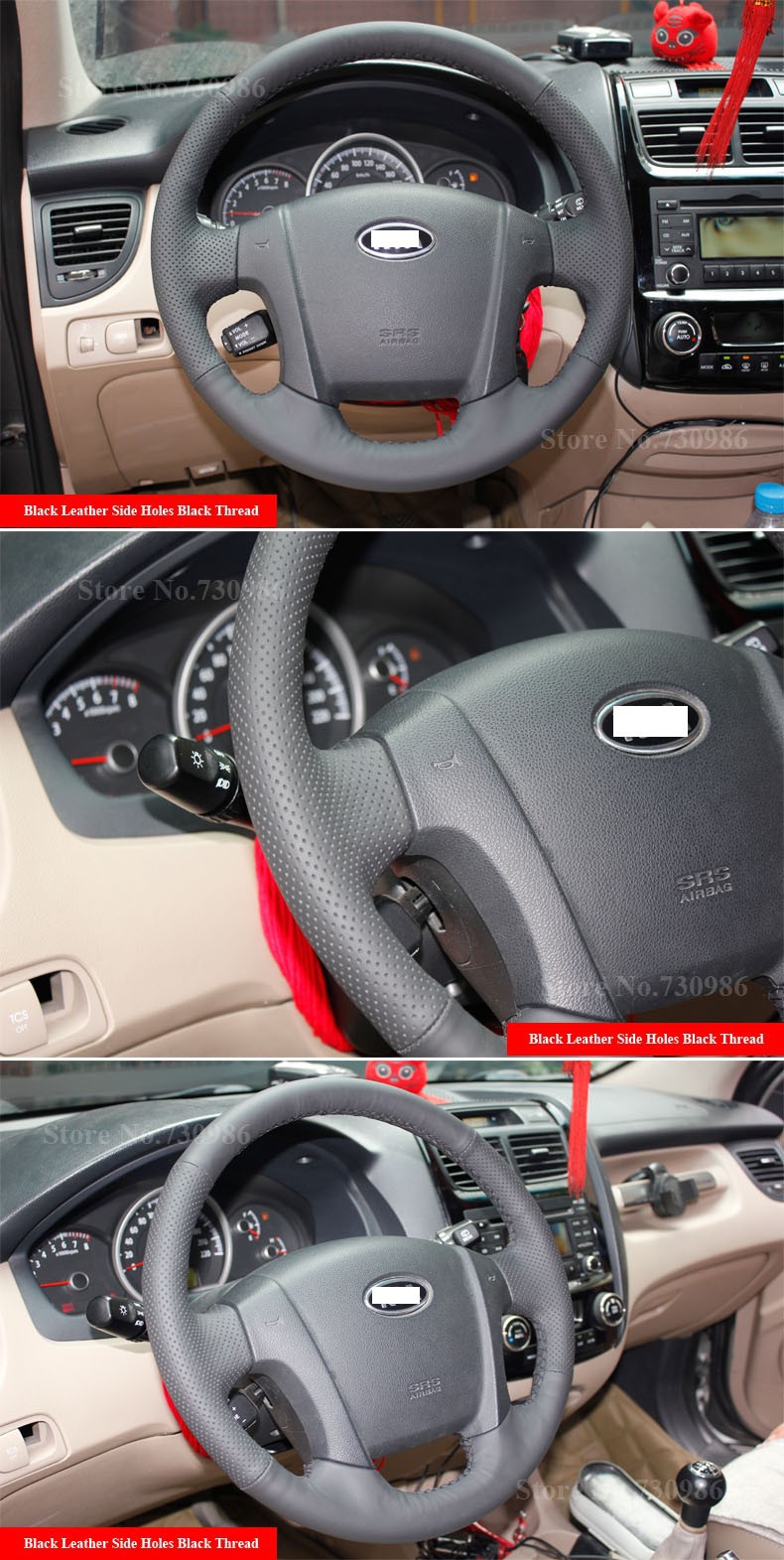 Steering Wheel Cover for Kia Sportage 2 2005-2010 2009 Sportage