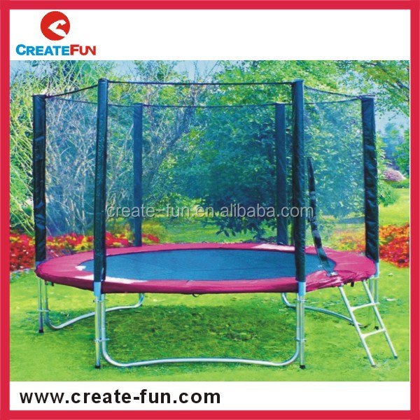 CreateFun hot selling best brands premium 15ft trampoline with outside safety net and long pole