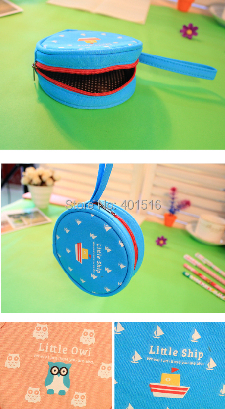 2014 New Korea Style Cute Happy Family Circle Coins Purse Casual
