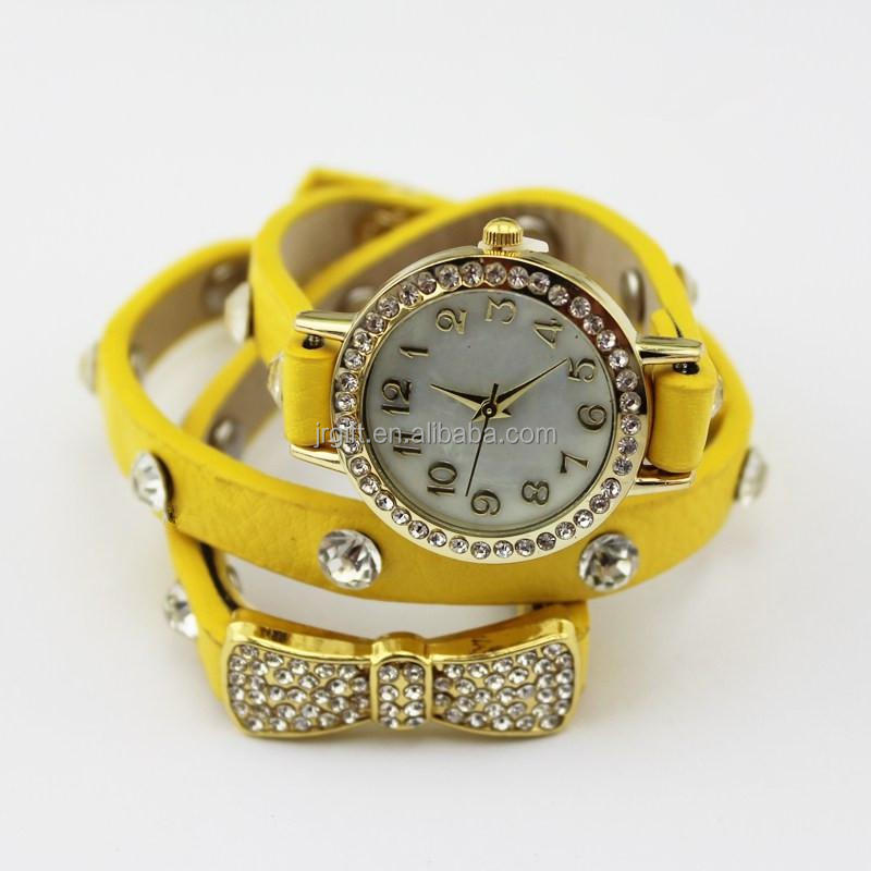 新しいファッションブレスレットラップアラウンド2014年腕時計女性jr0210ロングストラップ付き腕時計問屋・仕入れ・卸・卸売り