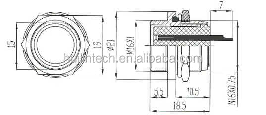 高品位銅接点125v18mf-16-8bメスソケットコネクタ仕入れ・メーカー・工場