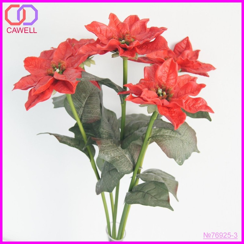 pu wholesale red artificial poinsettia flower for pu wholesale red artificial poinsettia flower for