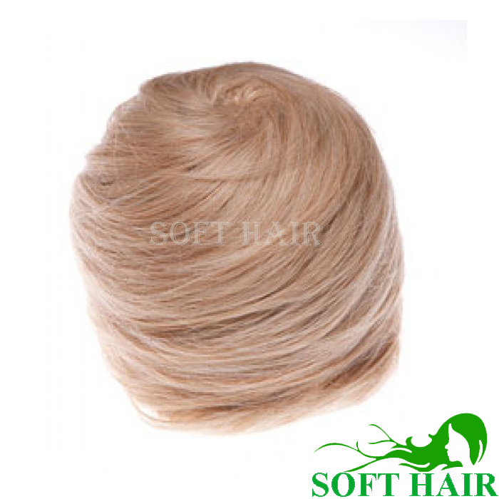 卸売安い価格が高い品質のインドの人間の髪の毛黒いbunシニョンヘアピース問屋・仕入れ・卸・卸売り