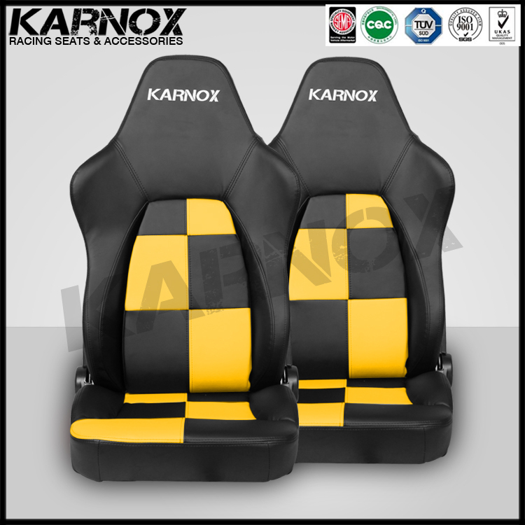 黒と黄色の革karnoxレースの席問屋・仕入れ・卸・卸売り