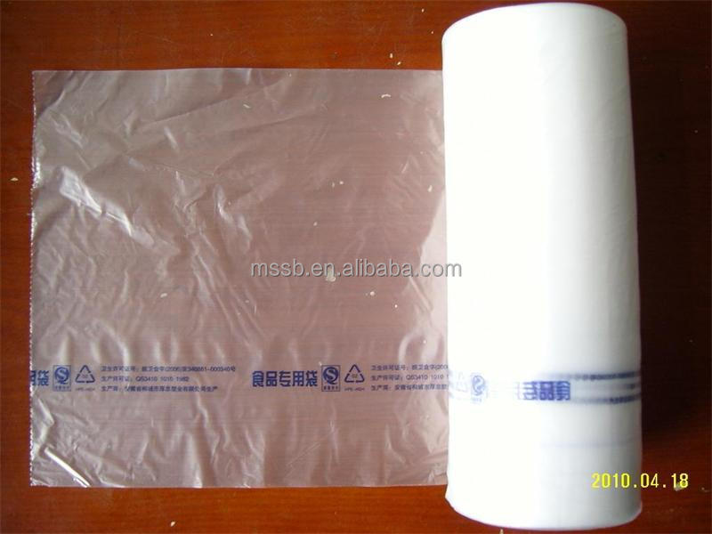 HDPE Used For Packing Meat In Supermaket clear plastic food bags on roll