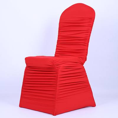 色のウェディングruffluedフクシアライクラの椅子カバー結婚式のための問屋・仕入れ・卸・卸売り
