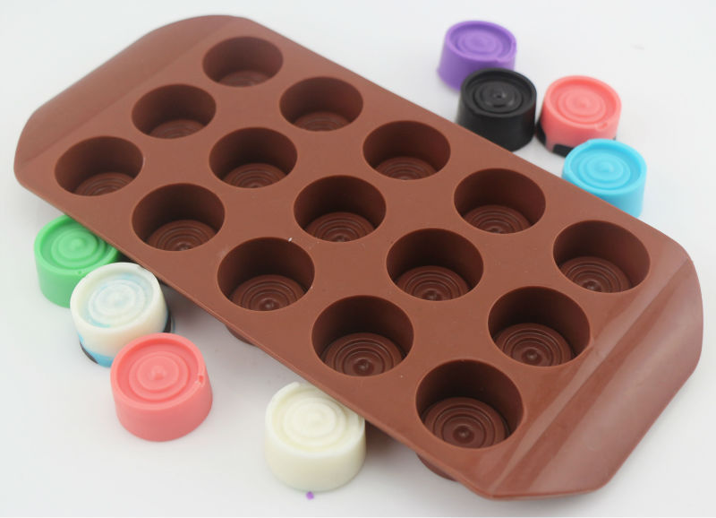 Flexible 15Cup DIY Professional Chocolate Bar Molds,China OEM