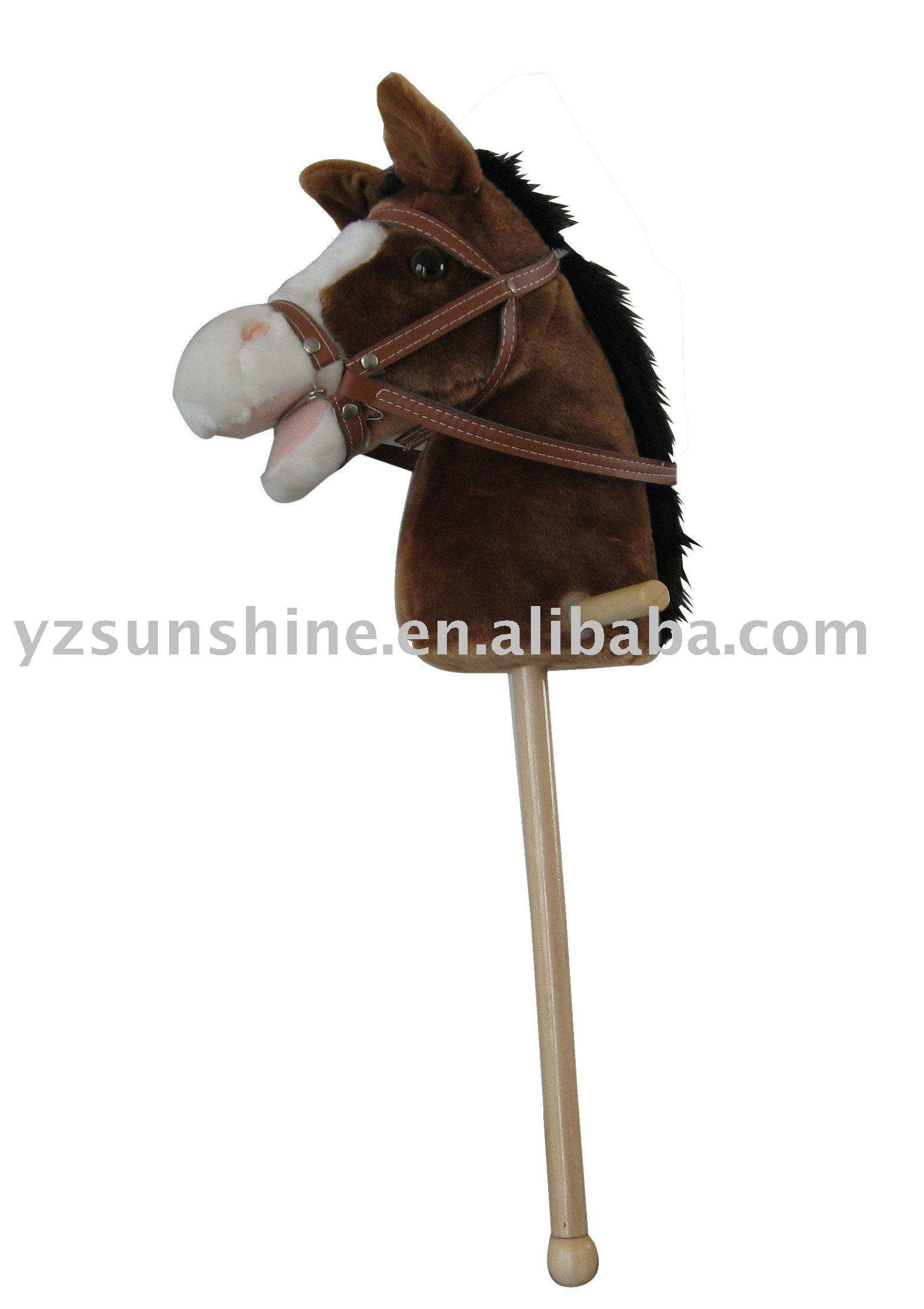 plush horse stick