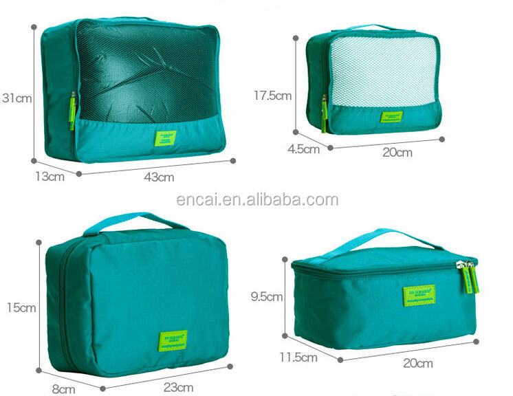 旅行フォールディング高品質encai7個荷物保管袋セット/organierファッション衣類用・トイレタリーバッグのセット問屋・仕入れ・卸・卸売り