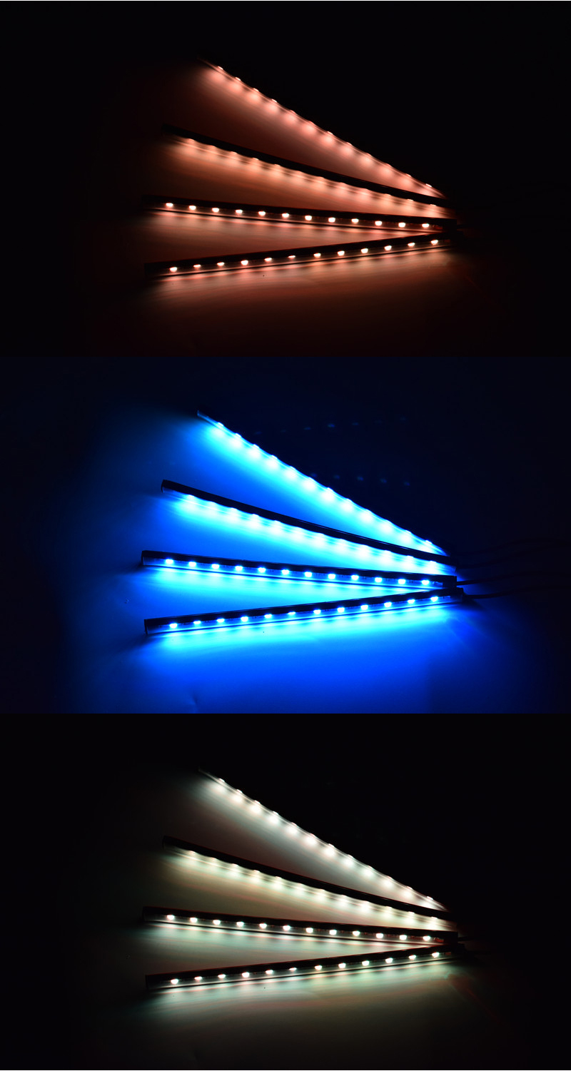 Bande LED RVB Télécommande atmosphère lampe 12v 12 puces LED 12