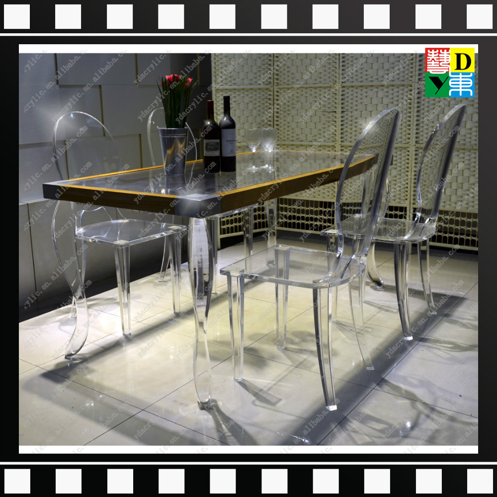 Plexi luxe ontwerp acryl eettafel set elegante acryl woonkamer ...