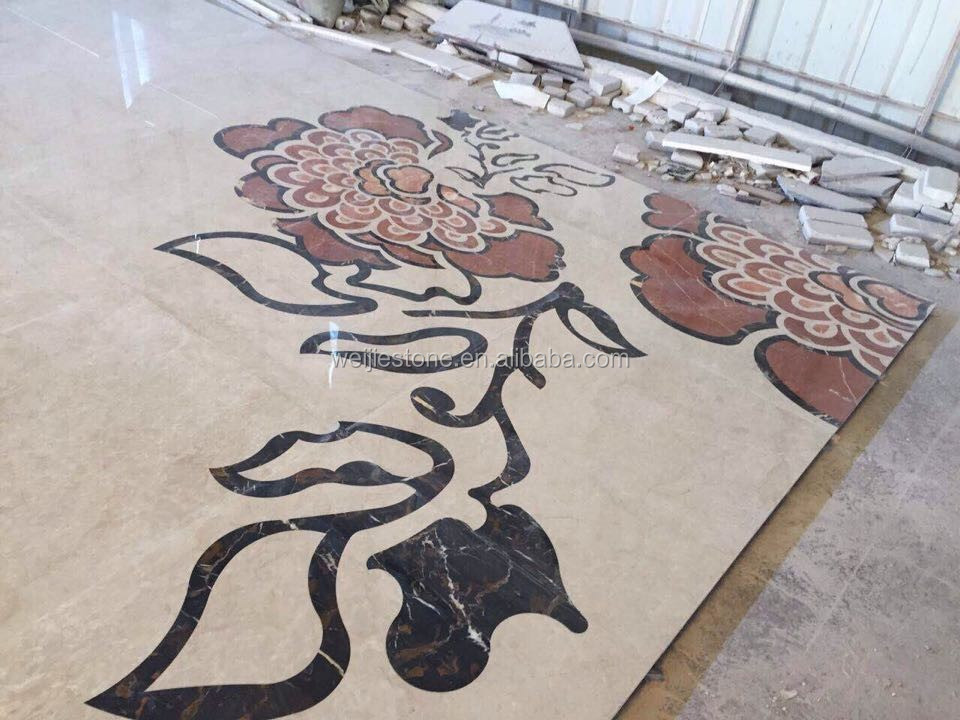 Fiori interni ad acqua waterjet pavimento in marmo modelli ... Interni pavimento decorazione