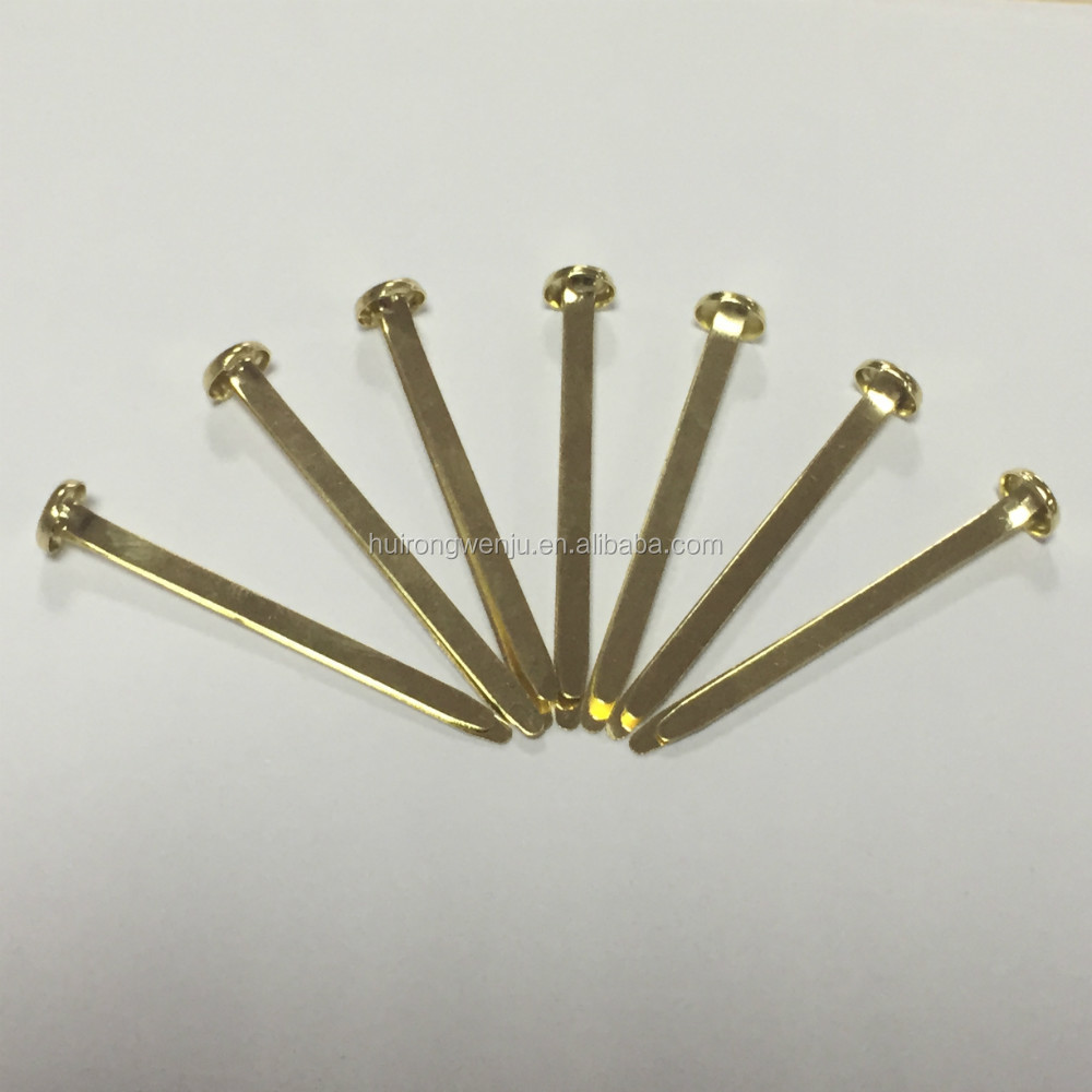 Wholesale 8*50mm Decorative Metal Brad,Brass Paper Fastener Brad Large