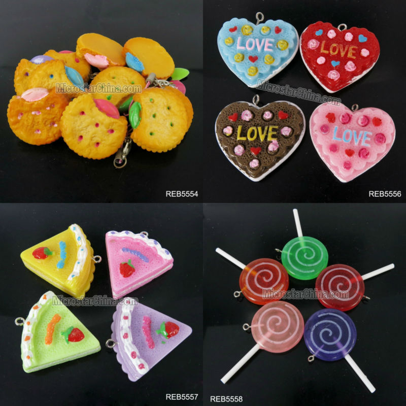 Popular realistic simulation artifical resin lollipop pendant