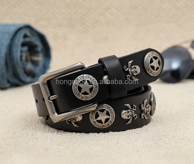 rock punk belt Skull cowboy belt decorated belt仕入れ・メーカー・工場