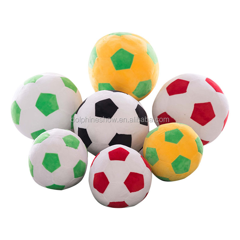 Plush Soccer Ball Round Shape Pillow Low Moq Custom Throw Pillows