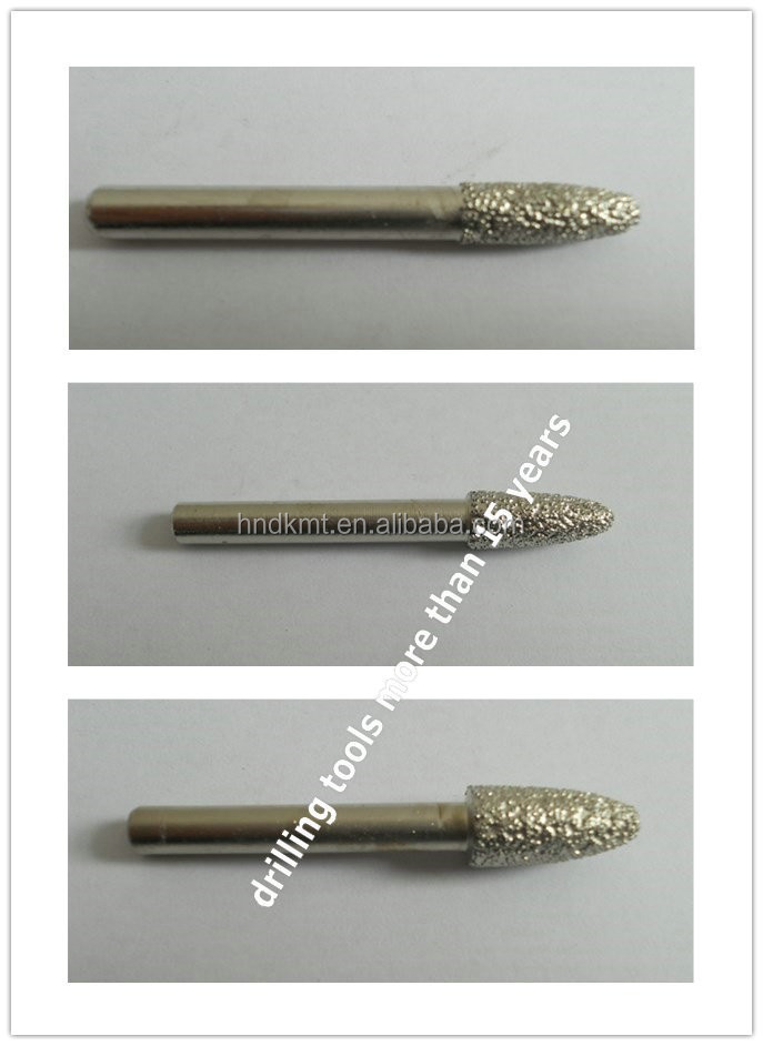 Vacuum Brazed Diamond Burrs Marble Stone Carving Power Tools Bits