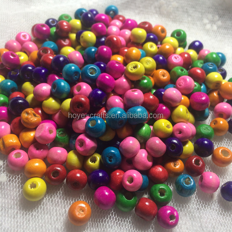 Cheap High Quality DIY Jewelry 8mm Neon Color Round Wood beads 012.jpg