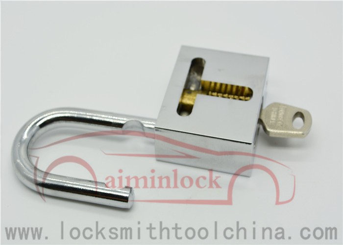 Silver Steel Spring Locksmith Training Practicing Locks+one key