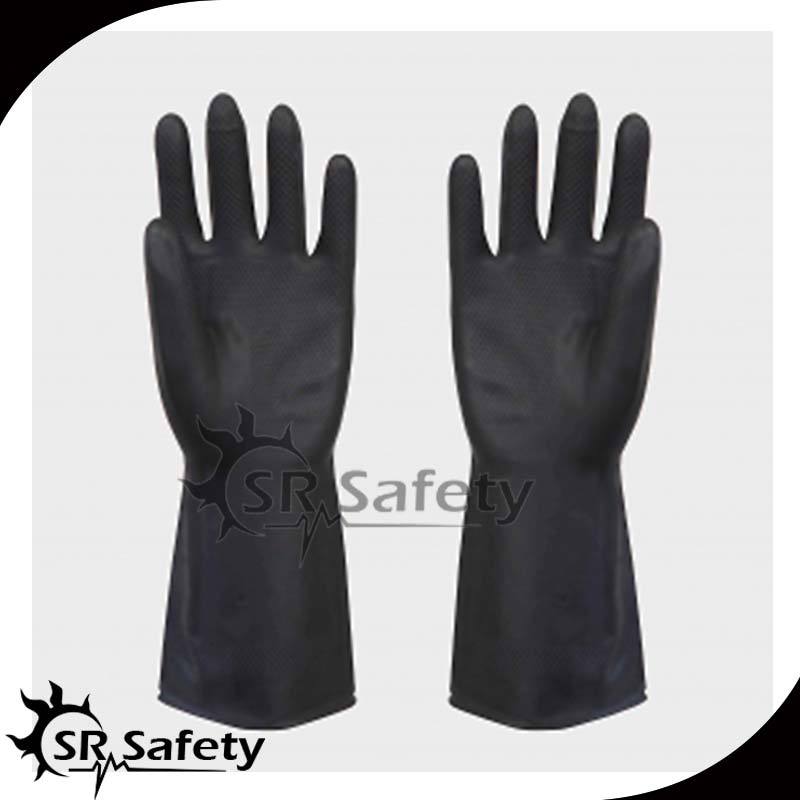 Srsafety Black Industrial Neoprene Gloves/chemical Working Gloves Buy