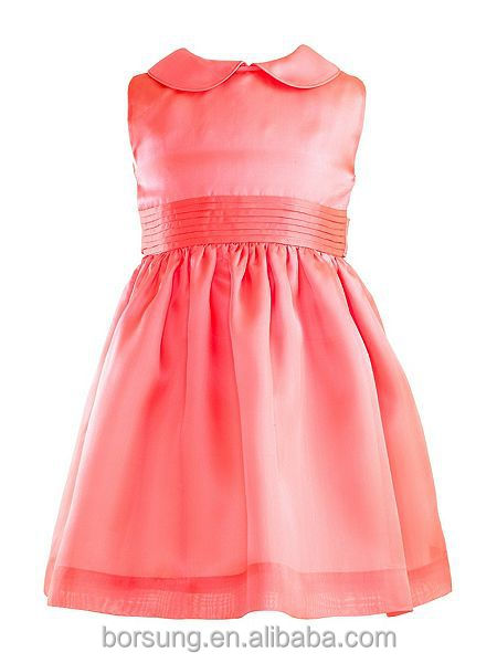 女の子の絹ドレスピンタック2015/女の子イースタードレス/ノースリーブの赤いフラワーガールの服仕入れ・メーカー・工場