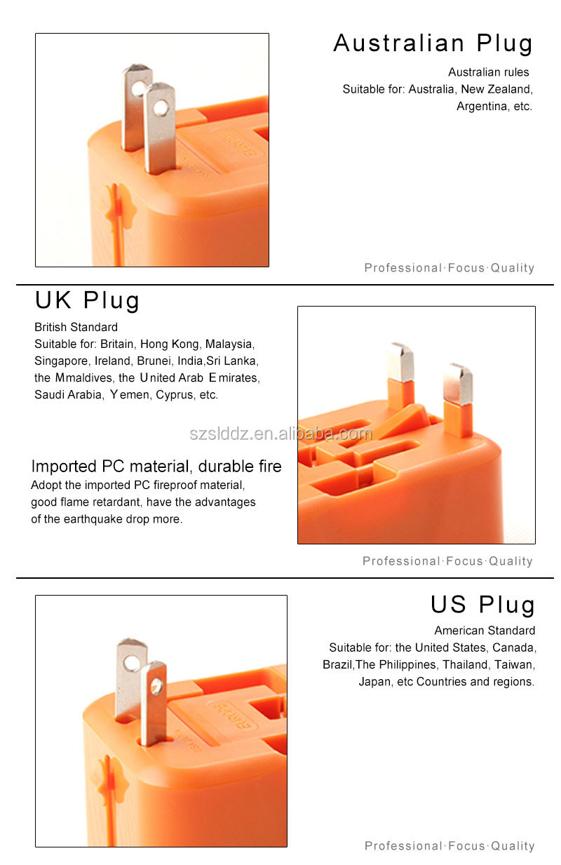 オールインワンeuアメリカオーストラリア英国旅行プラグ世界旅行 Usb電源アダプタ2016熱い販売ワールドワイドユニバーサル充電器デュアル Usb仕入れ・メーカー・工場