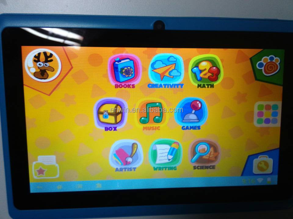 2014年7インチ子供とアンドロイドデュアルカメラ付タブレット4.2建て- 学習ソフト問屋・仕入れ・卸・卸売り