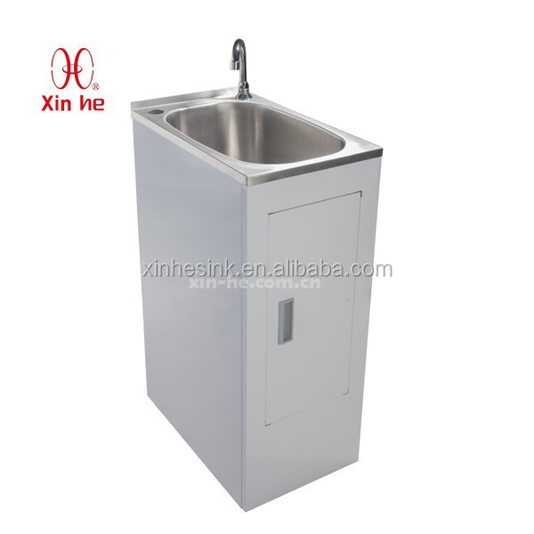 stainless steel laundry sink with cabinet