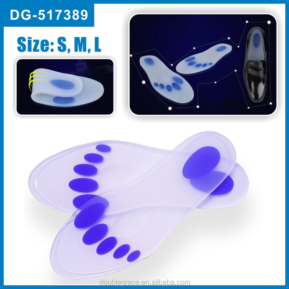 Hot Selling Silicone Gel Insoles For Shoes Cushioned Heel Insoles