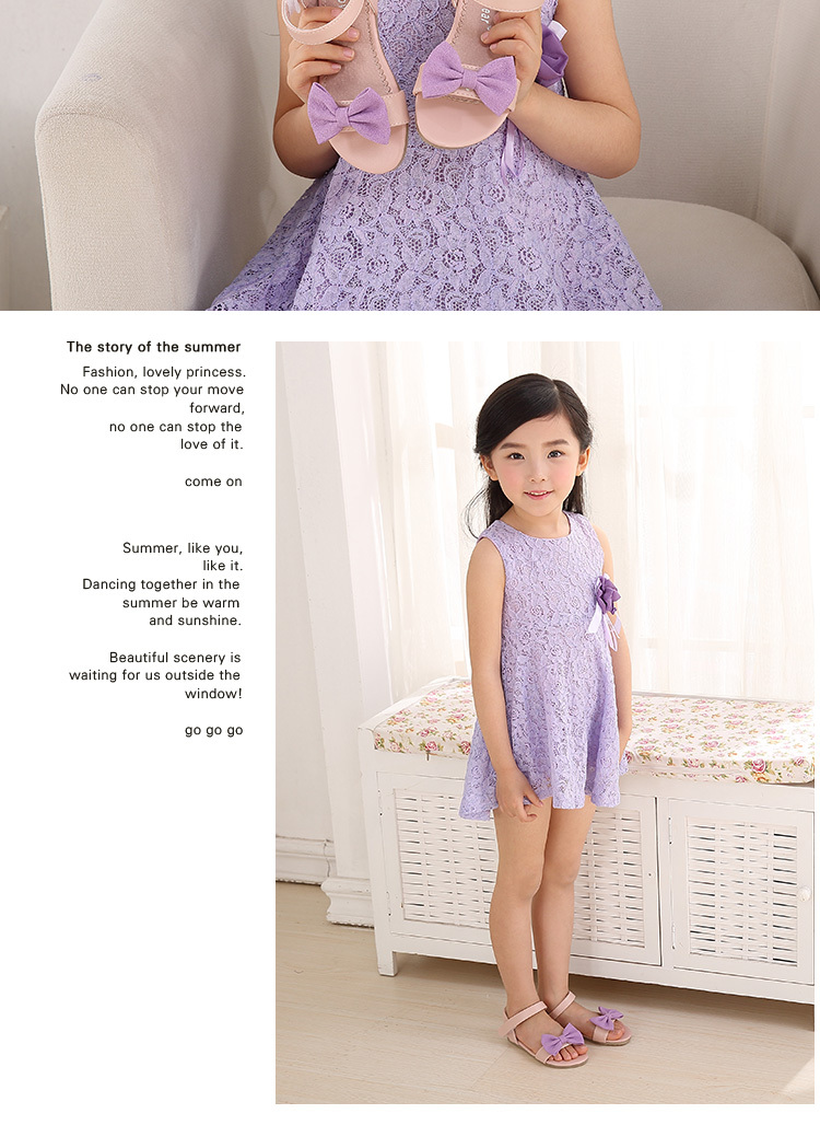 エレガント弓子供靴夏2015スタイリッシュなフラットサンダル用女の子p L05-71仕入れ・メーカー・工場