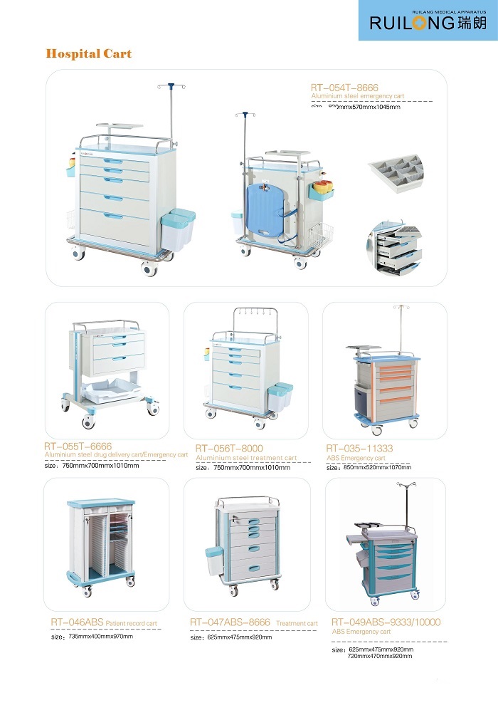 stainless steel hospital trolley