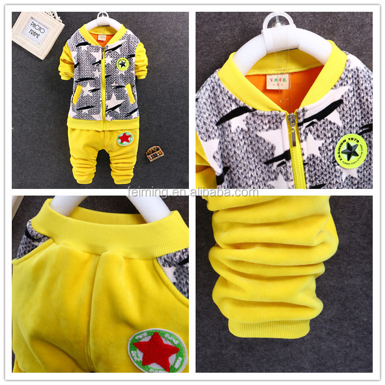 バルク卸売子供服赤ちゃんの衣服の設計とスターパンツコート子供の摩耗冬安い新生児の衣類のセット仕入れ・メーカー・工場