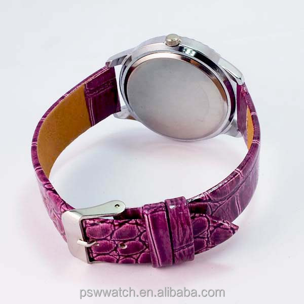 pearl beads stones Japan quartz custom leather watch ladies