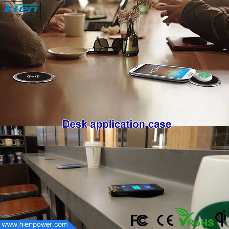 Office Desk Qi Wireless Phone Charger Table Embedded Wireless Mobile