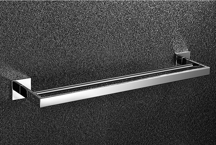 現代的なシンプルなスタイル金属ダブルタオルバー( 60cm)、 タオルホルダー、 クロムが終了しました、 のバスルーム製品、 の浴室の付属品仕入れ・メーカー・工場
