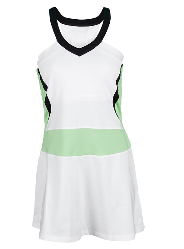 カスタム100％ポリレーサーバック女子テニスドレス/レディーステニスセクシードレス卸売問屋・仕入れ・卸・卸売り