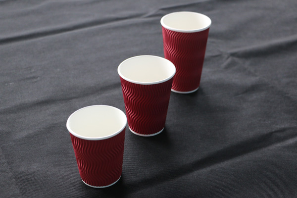 2014 The newest design 12oz disposable ripple wall paper cup