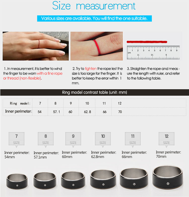 Wearable Gadgets Smart Ring in New Technology Digital Functions and Compatible for Celulares Android WP NFC Wholesale