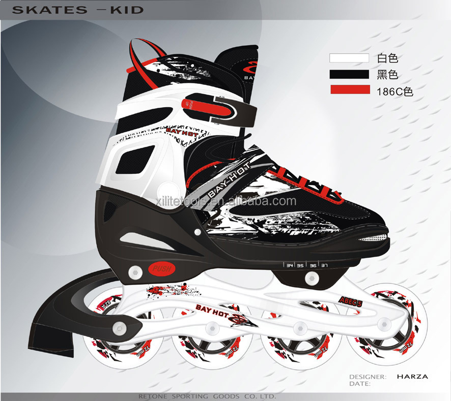 調整可能なローラースケートpuの車輪、 カラフルなインラインスケート仕入れ・メーカー・工場