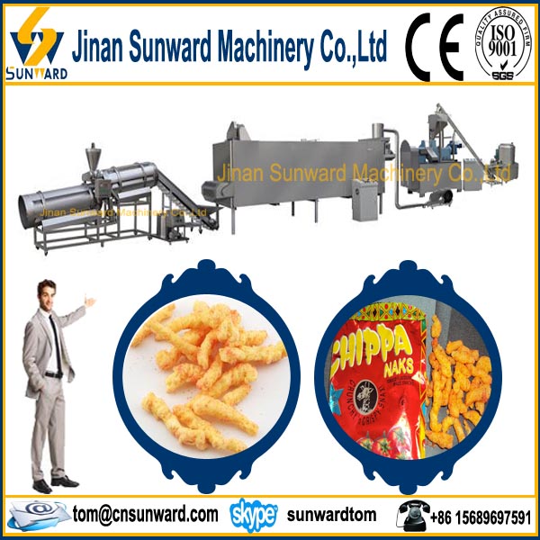 chinese automatic multiple output kurkure food extruder